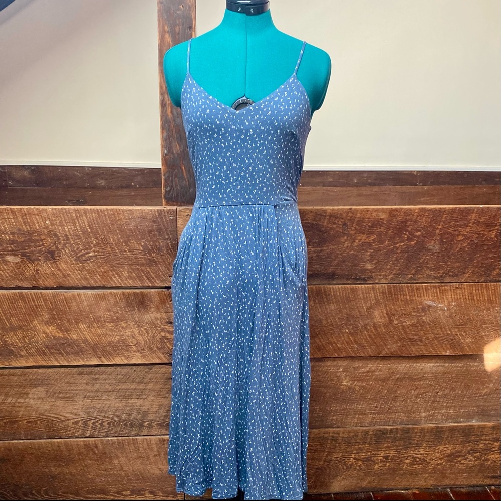 Loft Vintage 90’s Cottagecore Floral Dress w/ Deep Peasant Pockets
